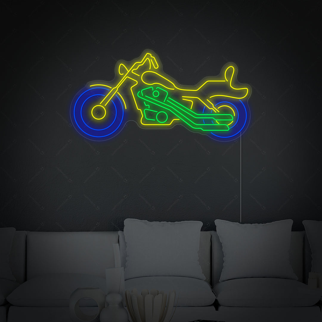 "Cozyle Motorrad Motorrad" Neonschrift