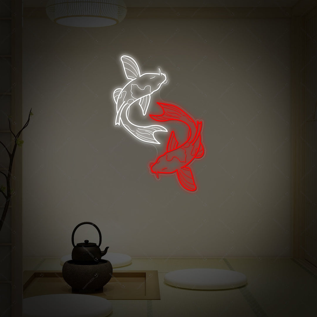 Koi-Fisch Neonschild, Japanisches Neon-Schild