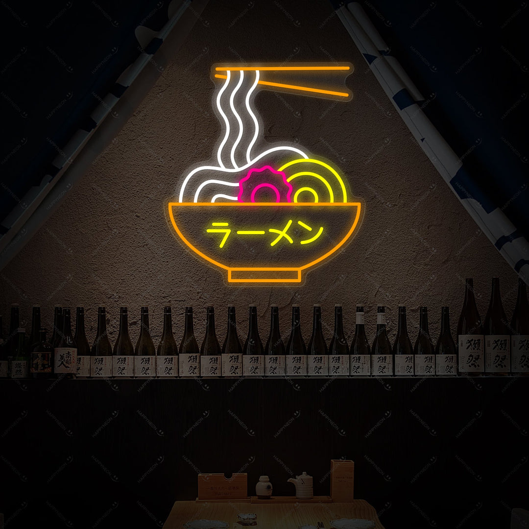 Ramen Japanische Nudel Neonschild, Japanische Restaurantdekoration