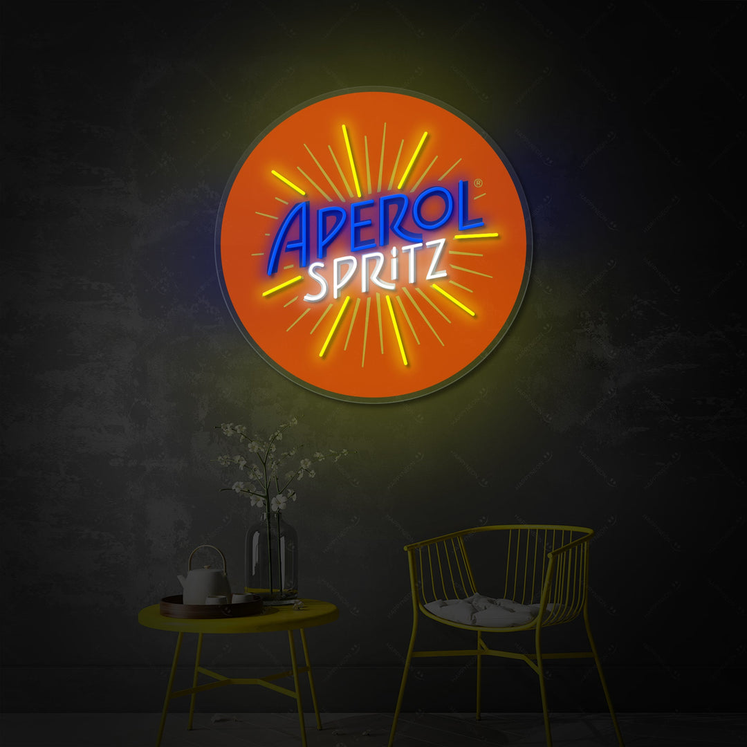 Italien Aperol Spritz Neonschrift, Aperol Spritz Leuchtreklame, Aperol Spritz Leuchtschild