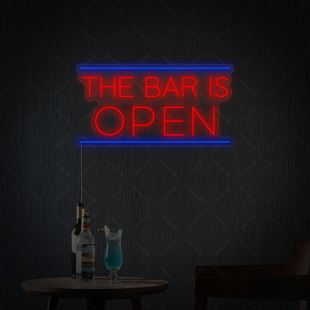 "Bar Is Open" Neonschild