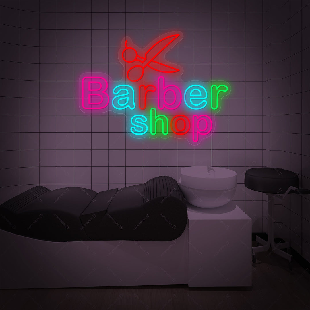 "Barber Shop" Neonschild, Barbershop Leuchtreklame, Barbershop Leuchtschild