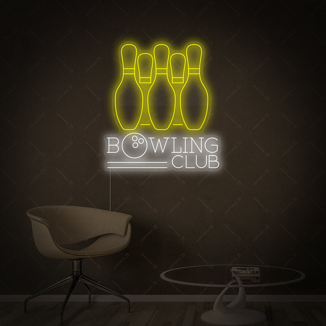 "Bowling Club" Neonschild
