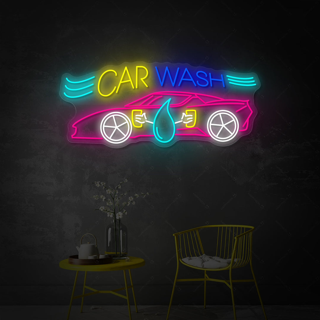 "Car Wash" Neonschild