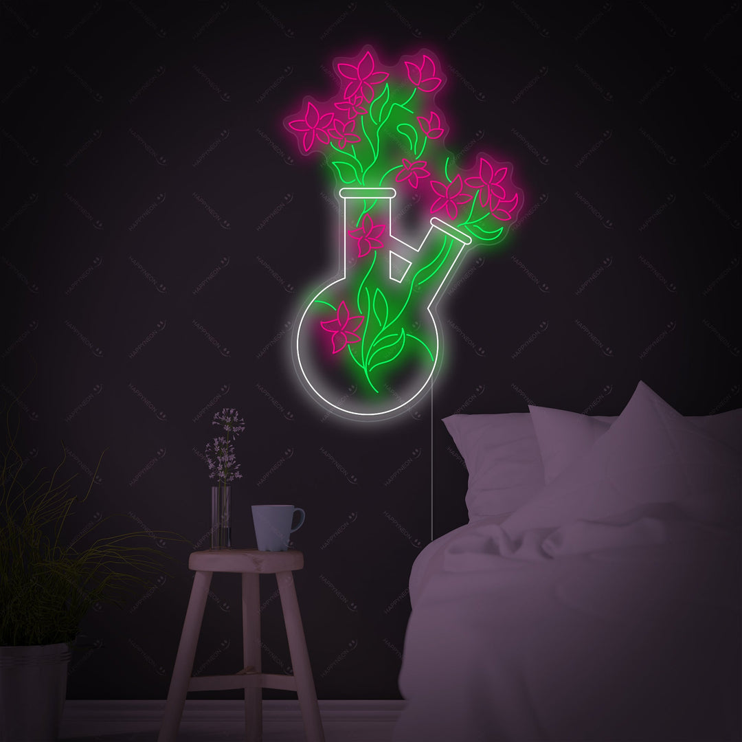 "Blumen-Vase" Neonschild