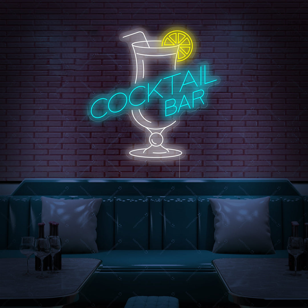 "Cocktails Bar" Neonschild, Cocktailschild, Cocktail Leuchtreklame