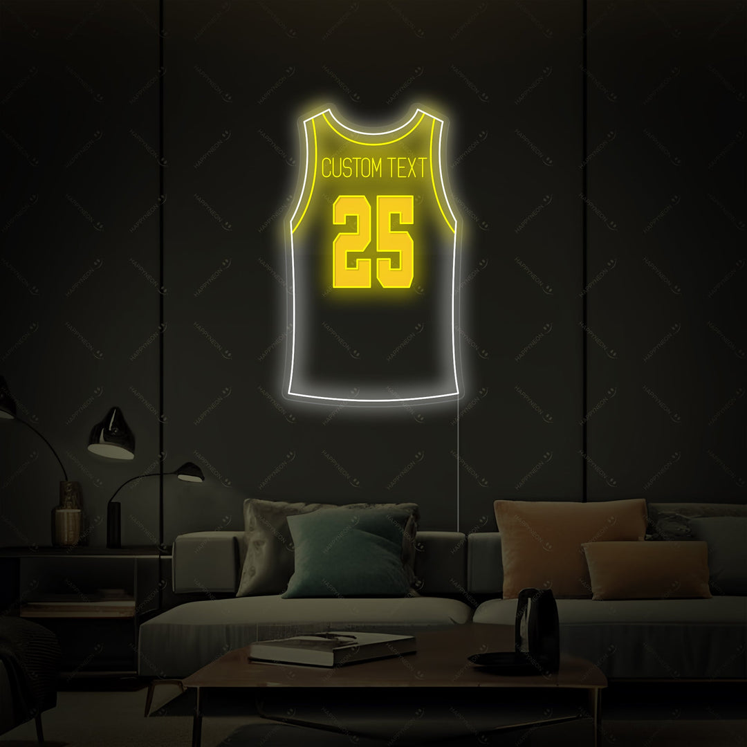 "Individuelles Basketball-Trikot" Neonschild