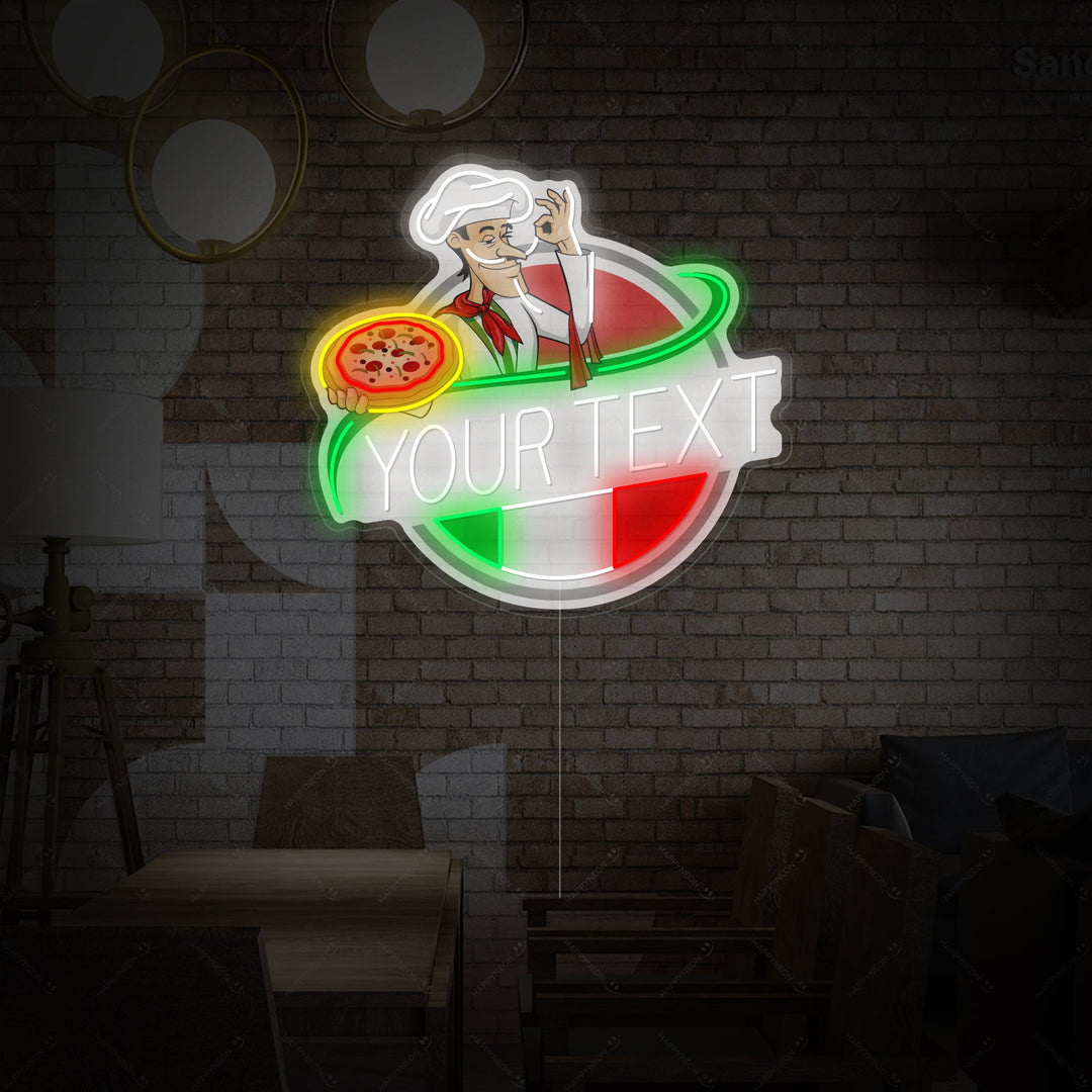 "Individuelles italienisches Restaurant-Logo" Neonschild