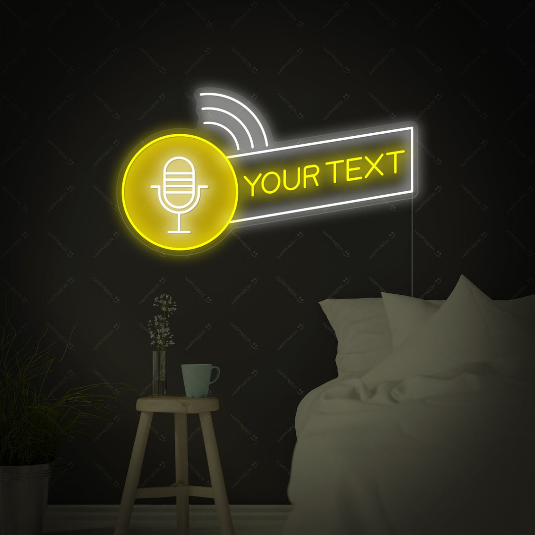 "Benutzerdefiniertes Podcast-Logo" Neonschild