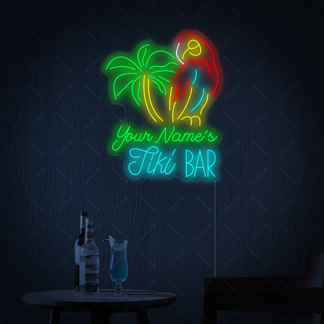 "Custom Tiki Bar" Neonschild