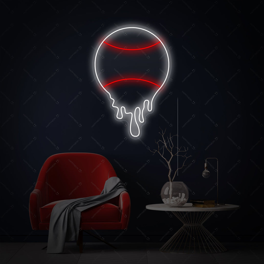 "Tropfender Tennisball" Neonschild