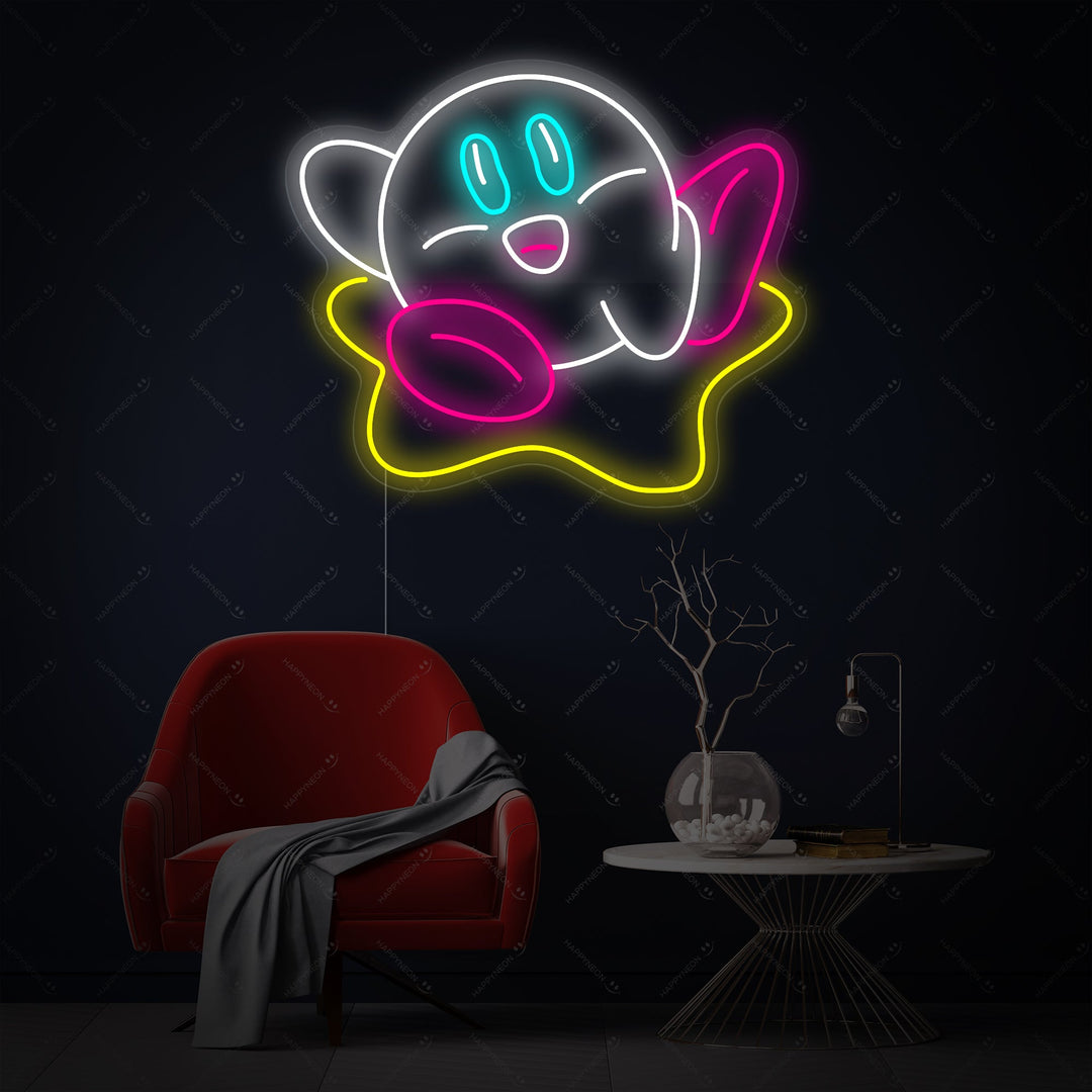 "Spielfigur Kirby" Neonschild