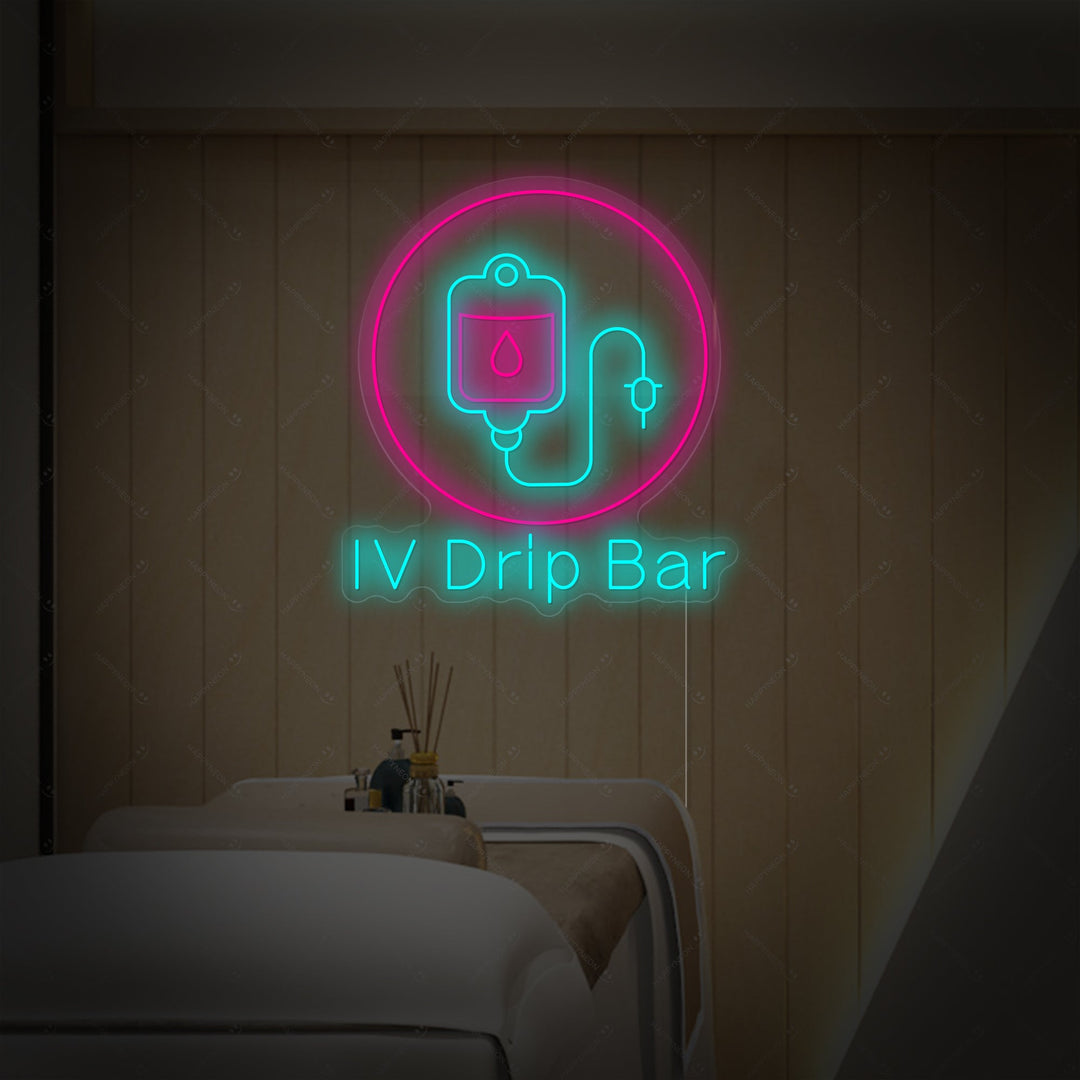 "Iv Drip Bar" Neonschild