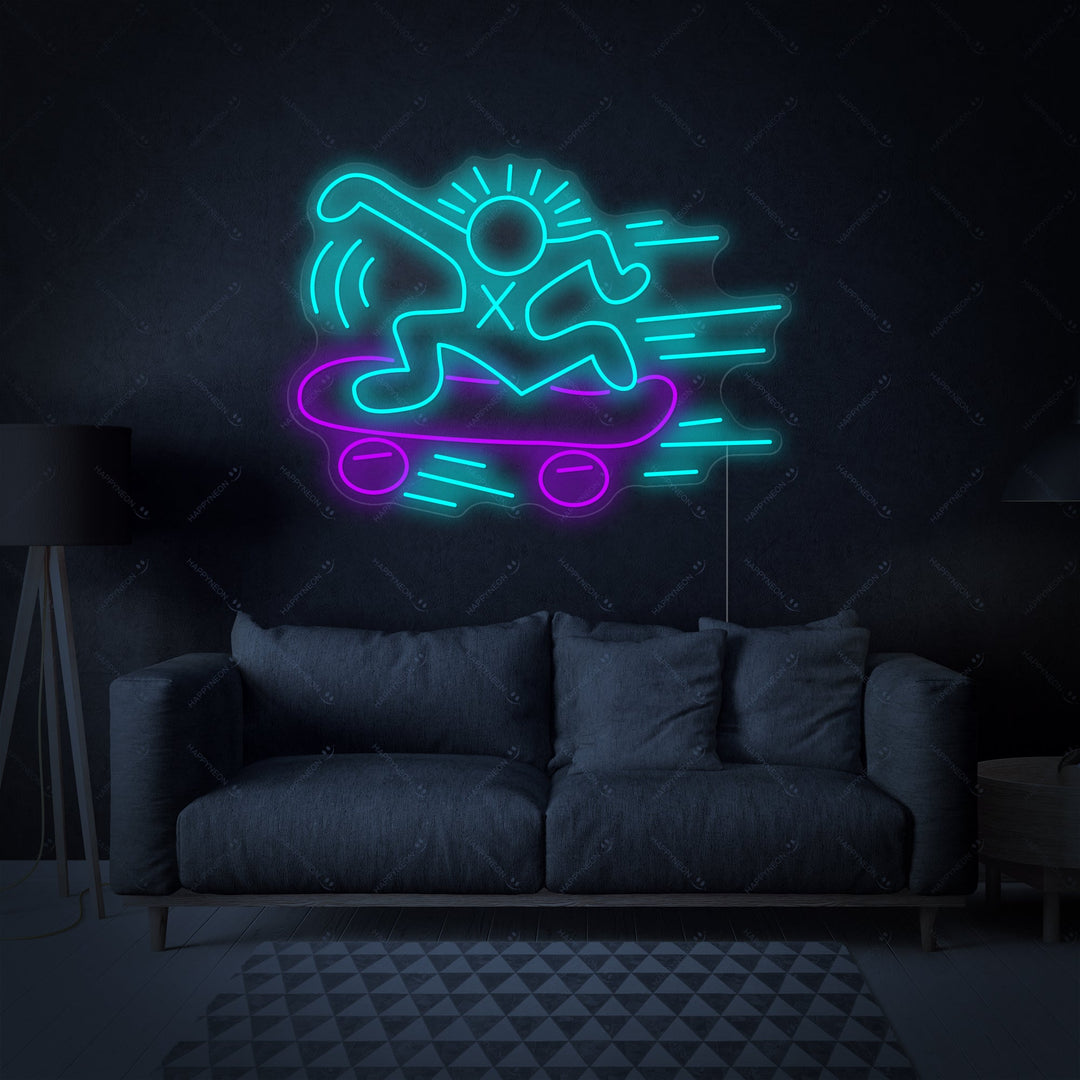 "Kh Skateboard" Neonschild