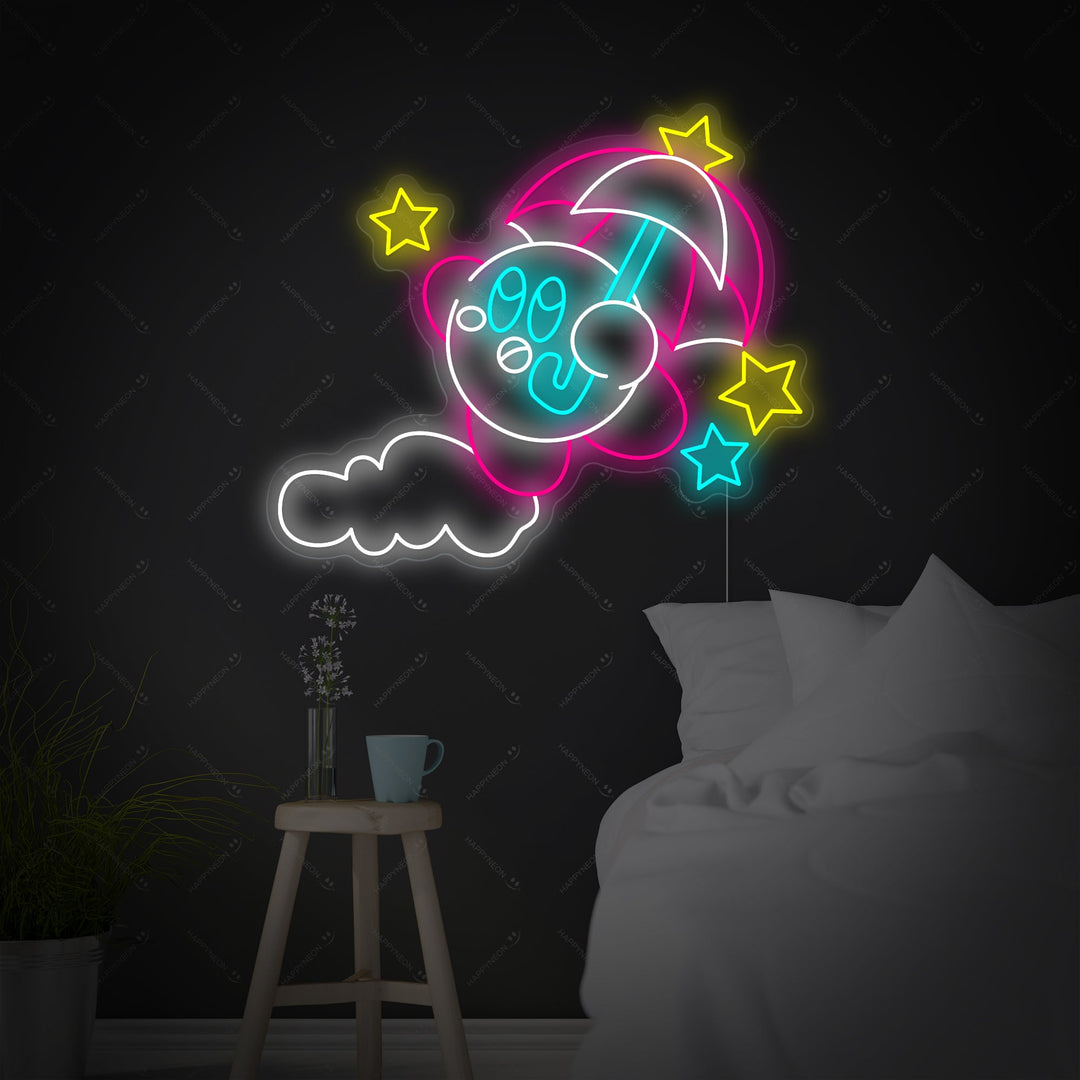 "Kirby Regenschirm" Neonschild