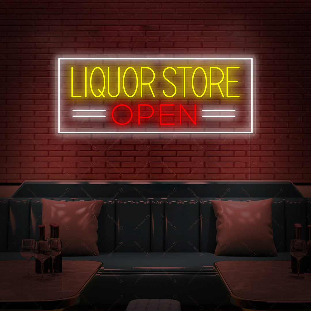 "Liquor Store Open" Neonschild