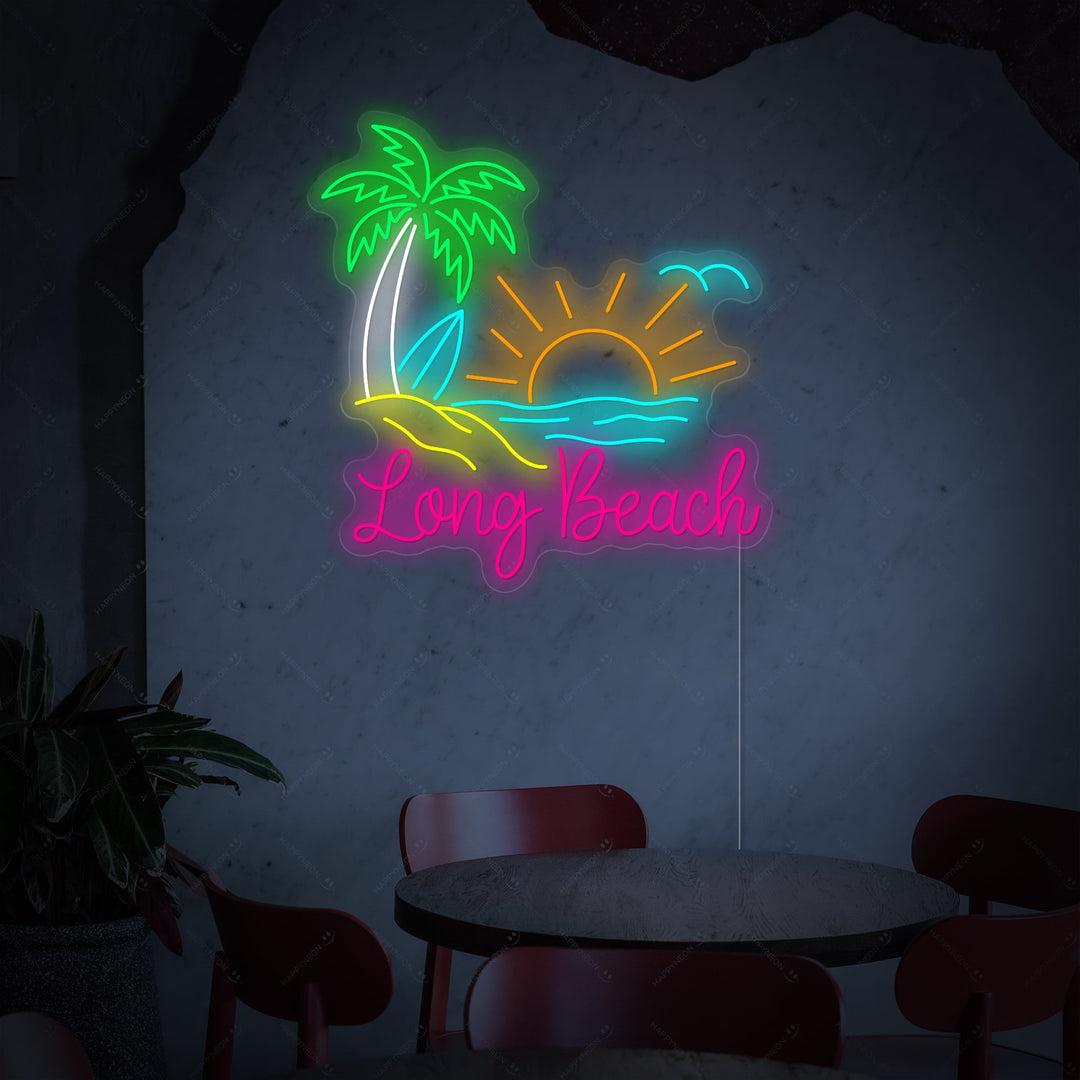 "Long Beach" Neonschild