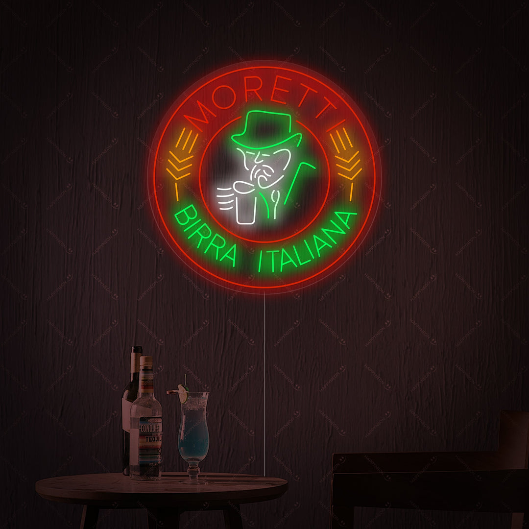"Moretti Birra Italiana" Neonschild