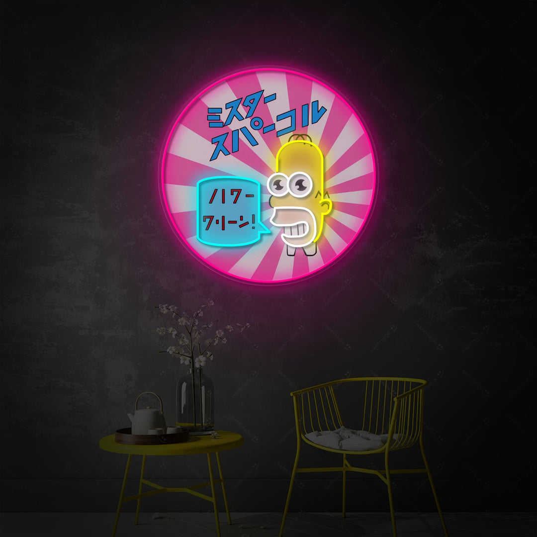 "Mr. Sparkle" Neonschild