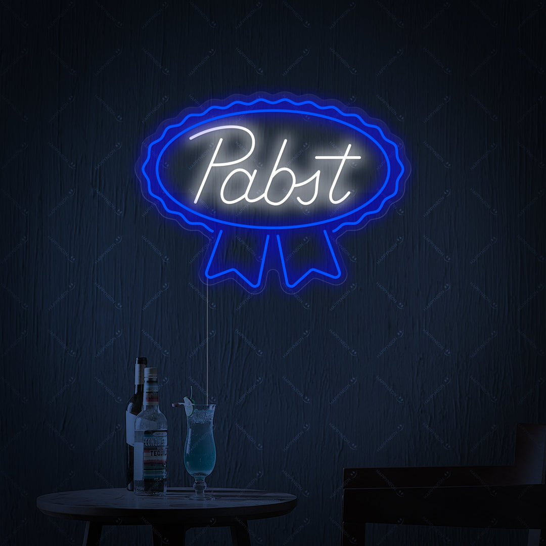 "New Pabst Blue Ribbon Lager Ale" Neonschild
