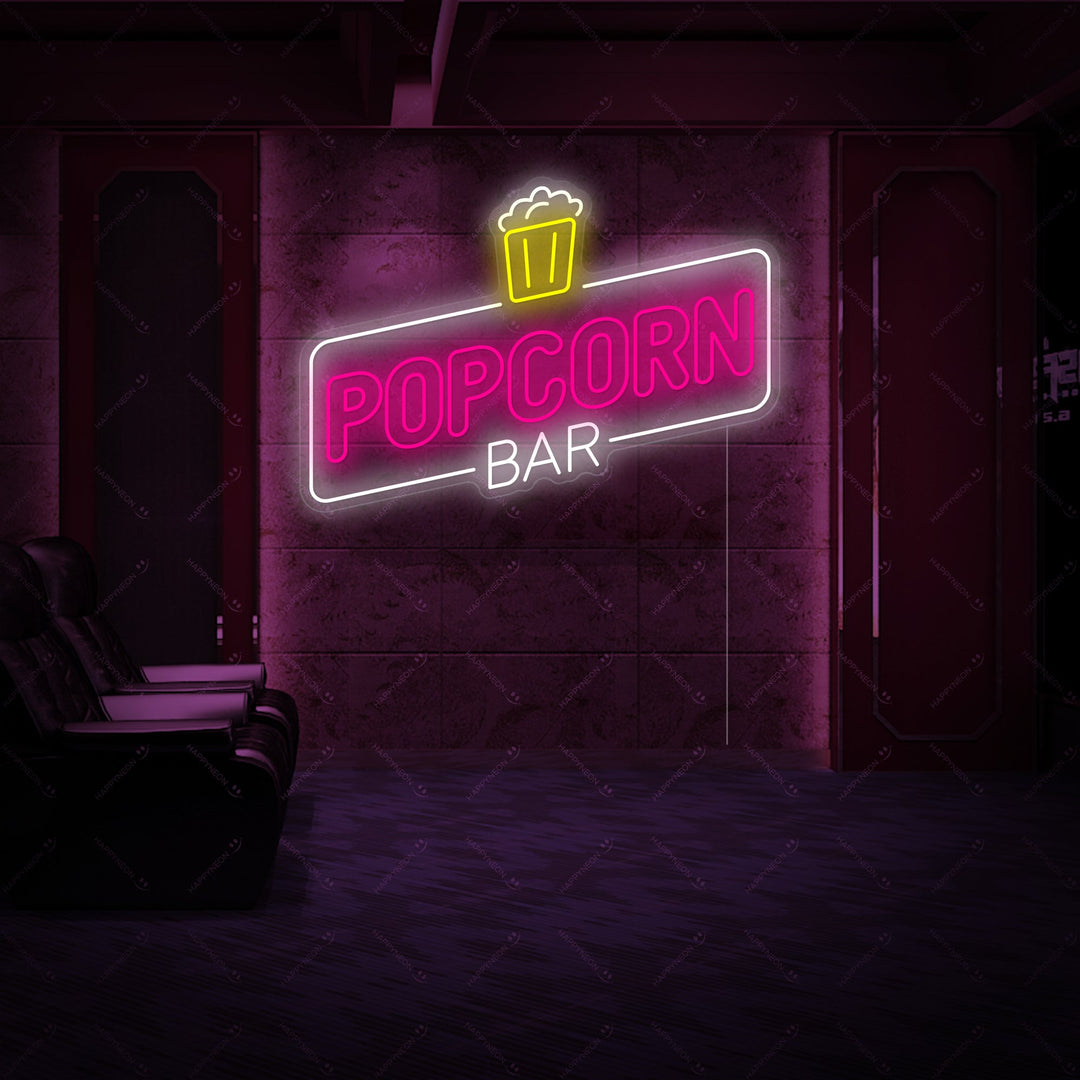 "Popcorn Bar" Neonschild