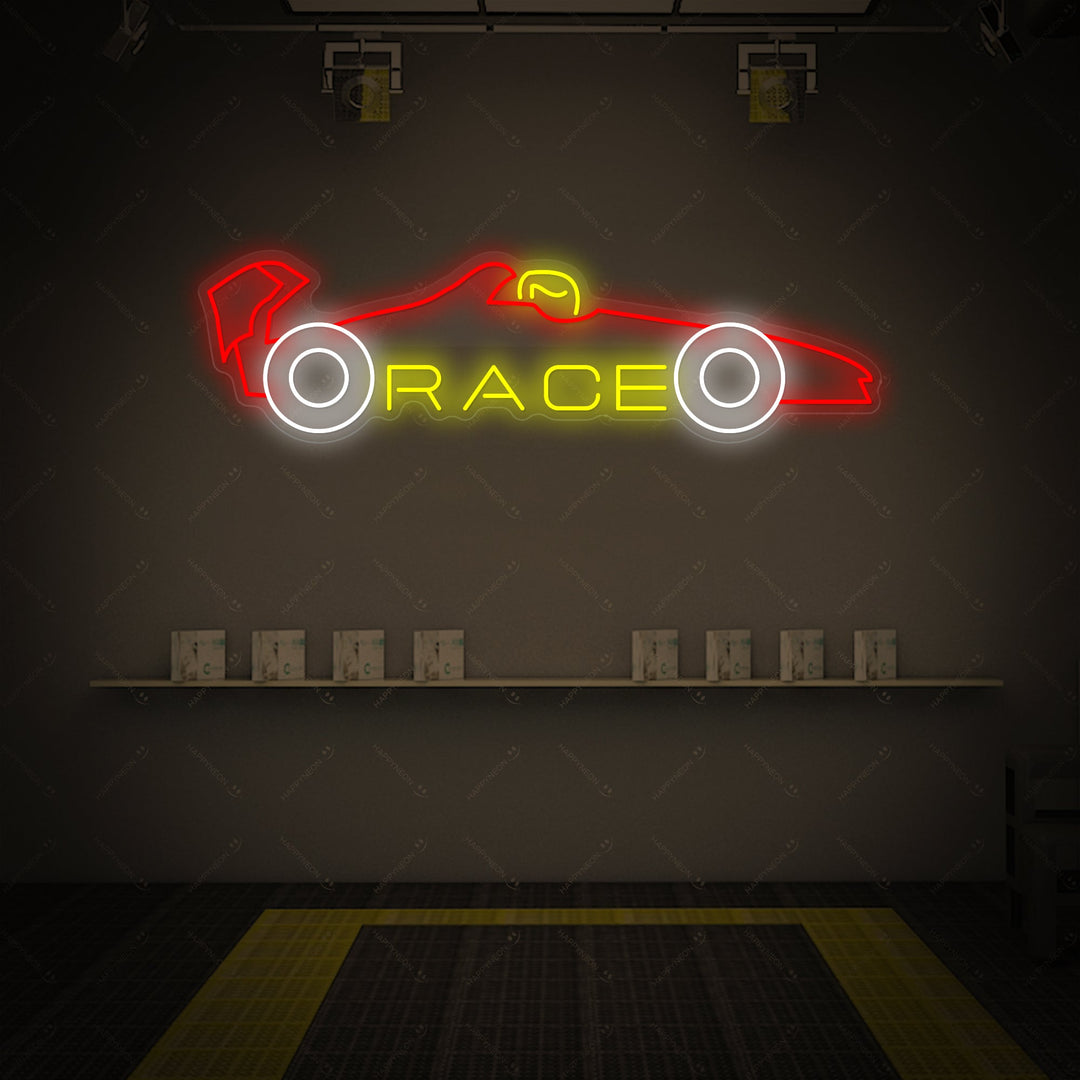 "Race Car" Neonschild