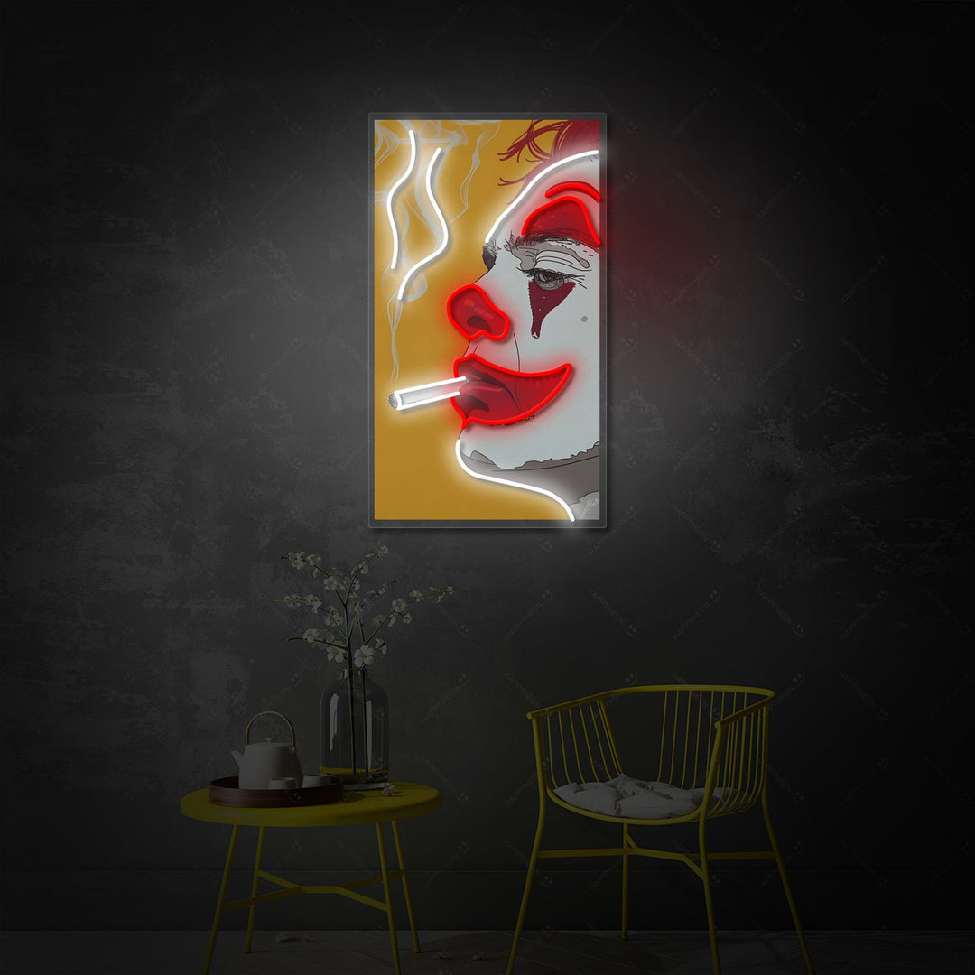 "Rauchender Joker" Neonschild