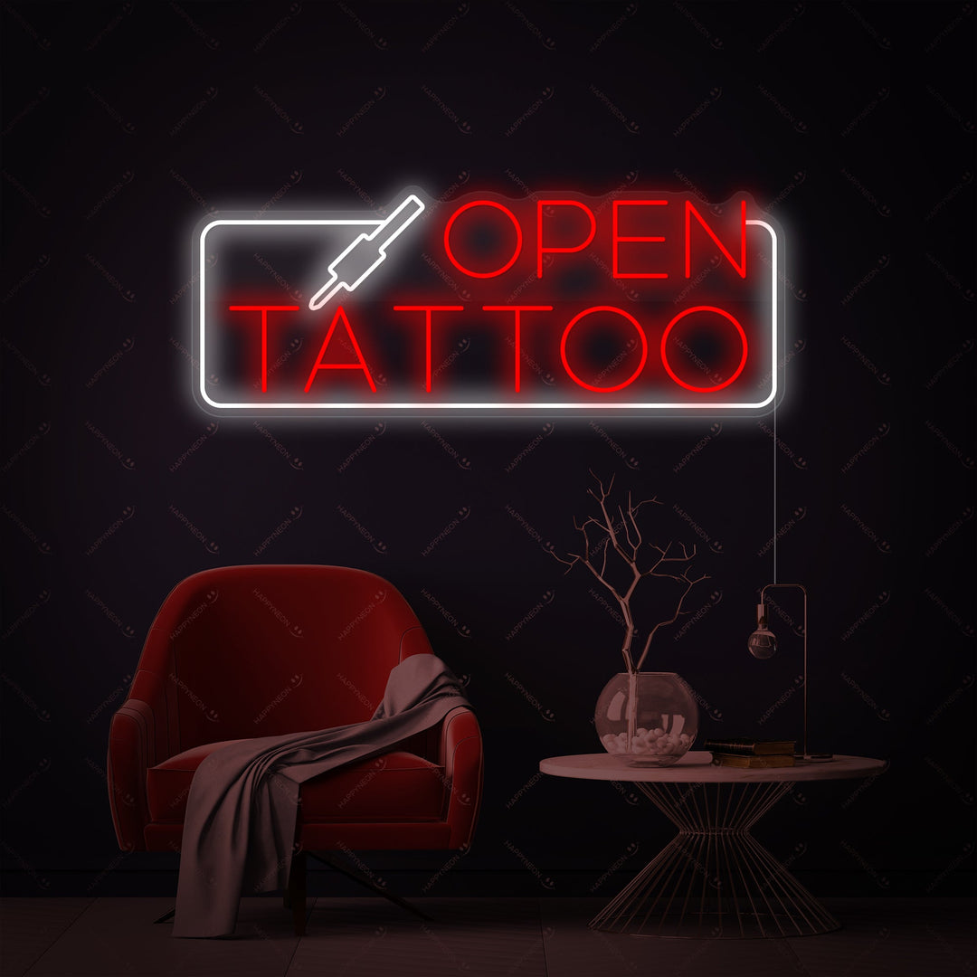 "Tattoo Open" Neonschild