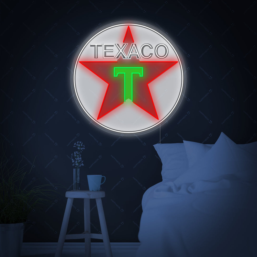 "Texaco-Benzin" Neonschild