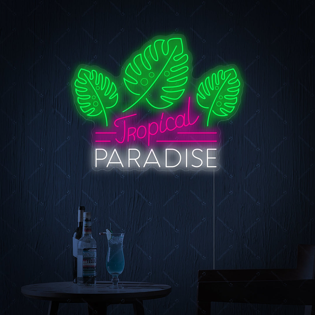 "Tropical Paradise" Neonschild
