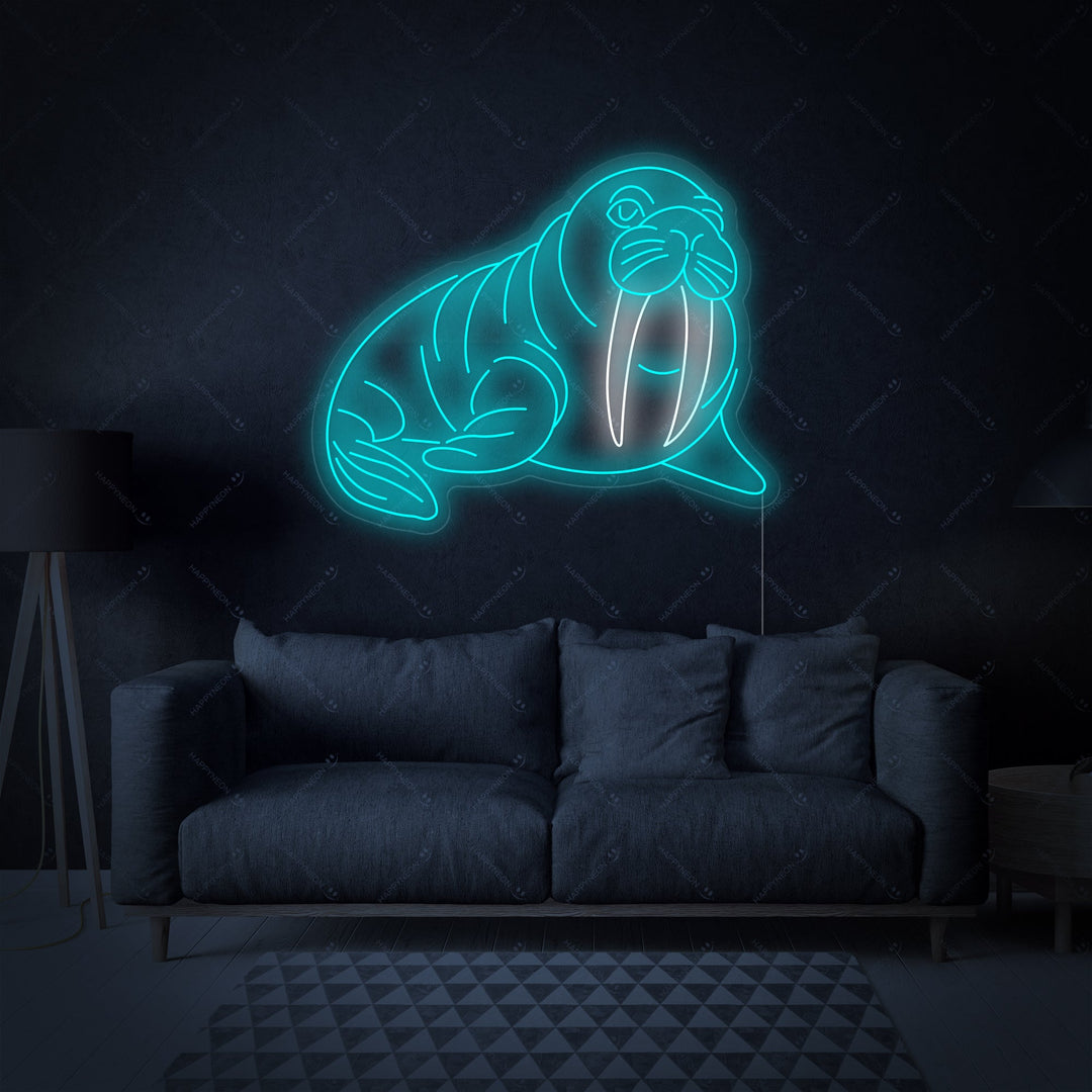 "Walross" Neonschild