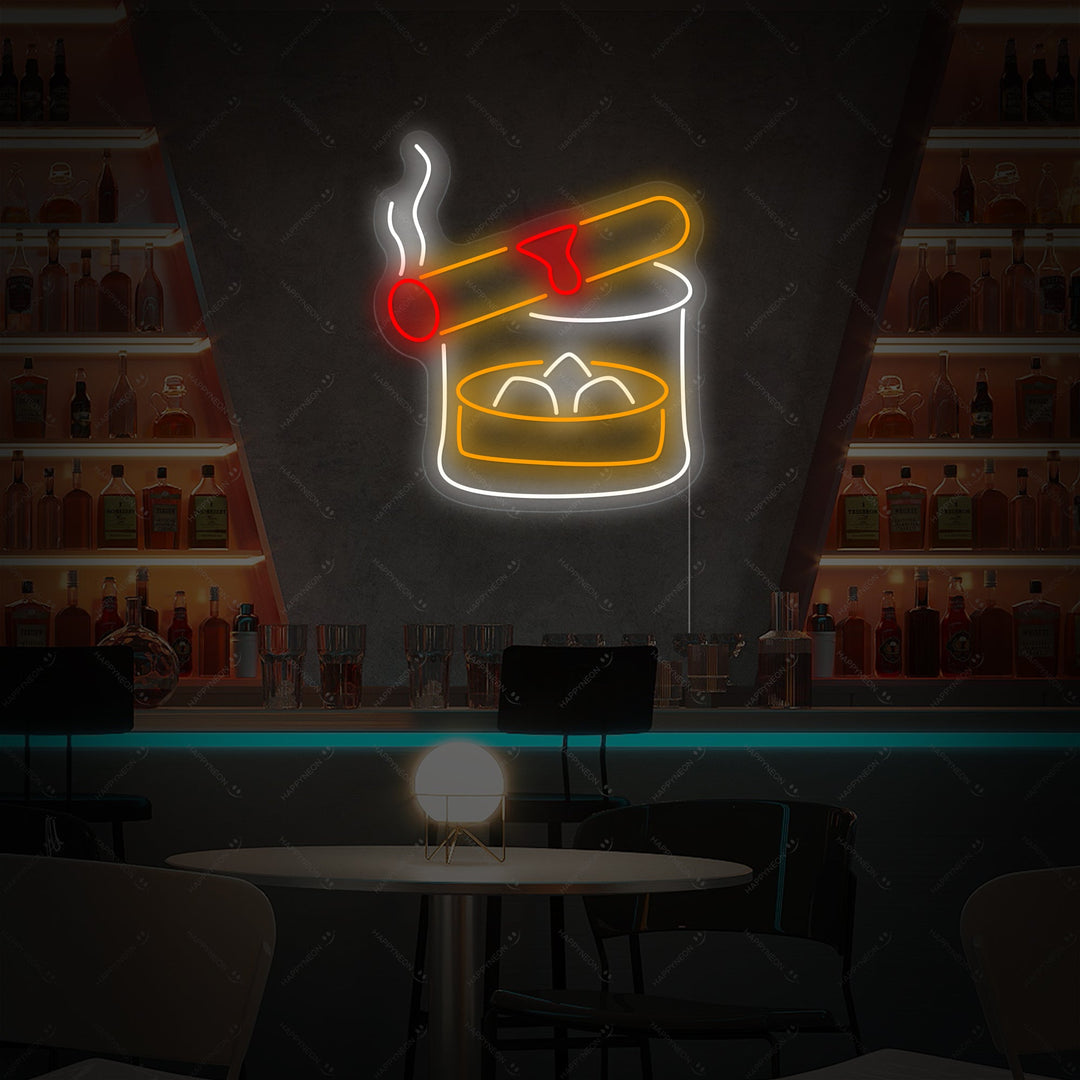 "Whiskey Glas" Neonschild