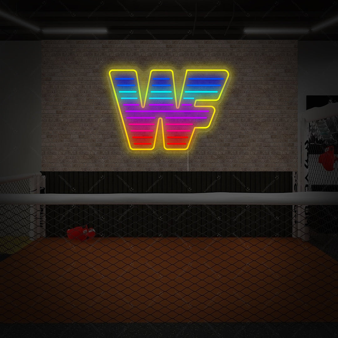 "Wwf Wrestling" Neonschild, Gym Leuchtreklame, Gym Deko