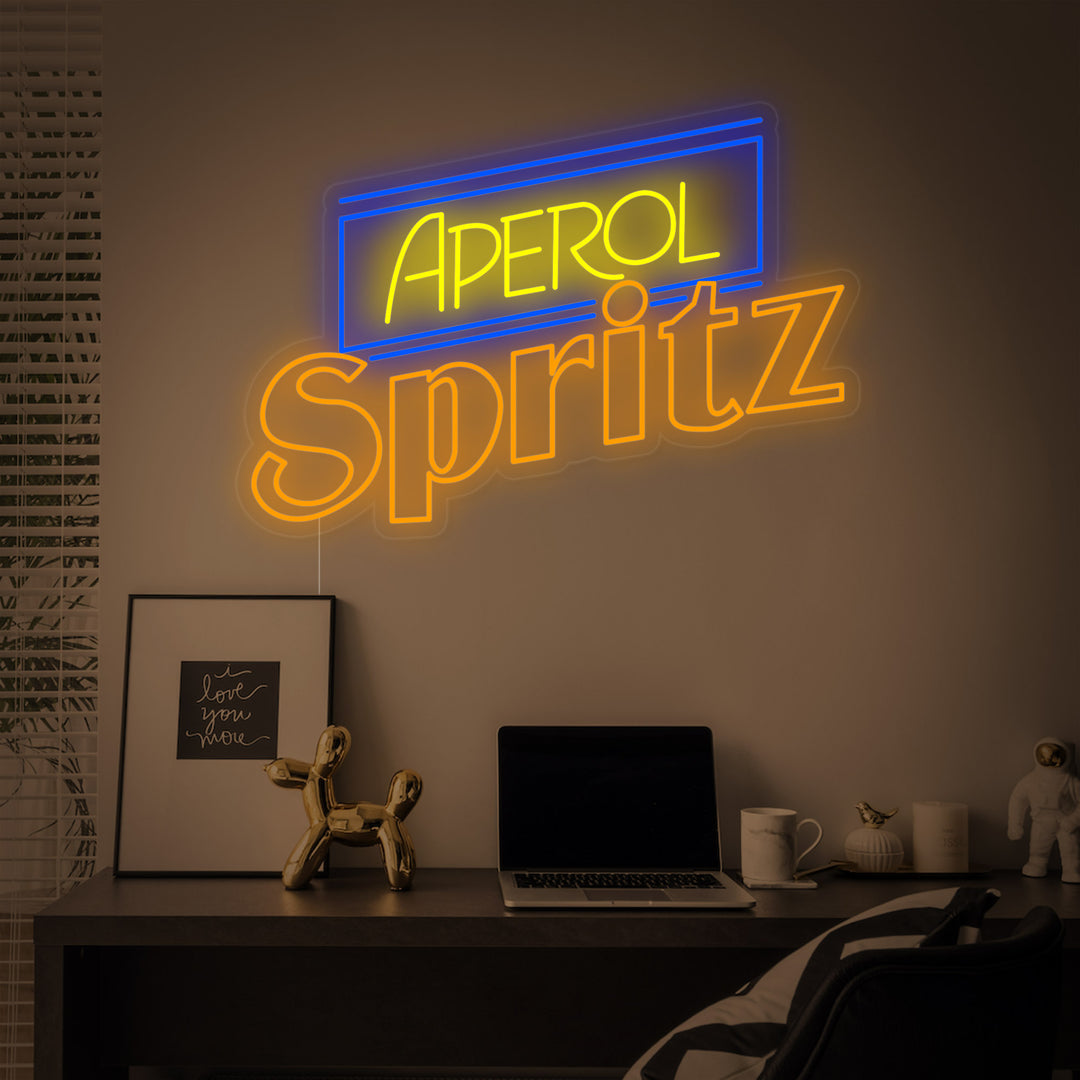 Aperol Spritz Neonschrift, Aperol Spritz Leuchtreklame, Aperol Spritz Leuchtschild