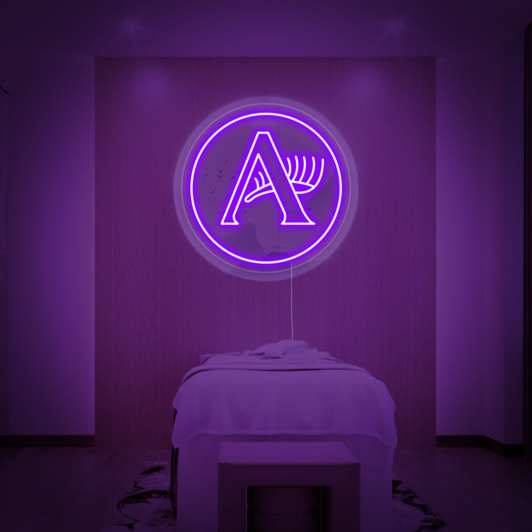 "Schönheit Auge Schrägstrich" Neonschrift