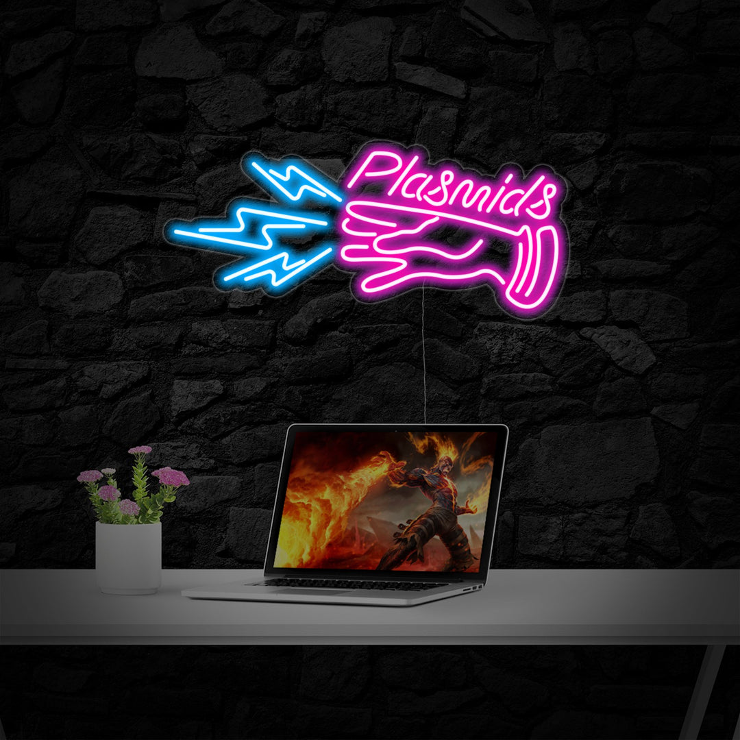 "Plasmids, Zimmerdekoration Für Gamer" Neonschrift