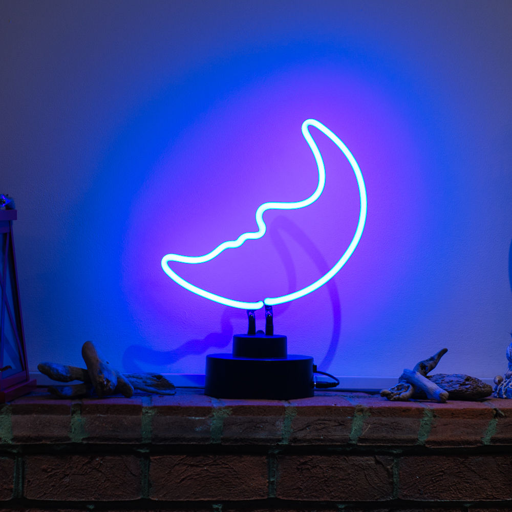 "Blaumond- Tisch-Neonschild, Glas-Neonschild" Neonschrift