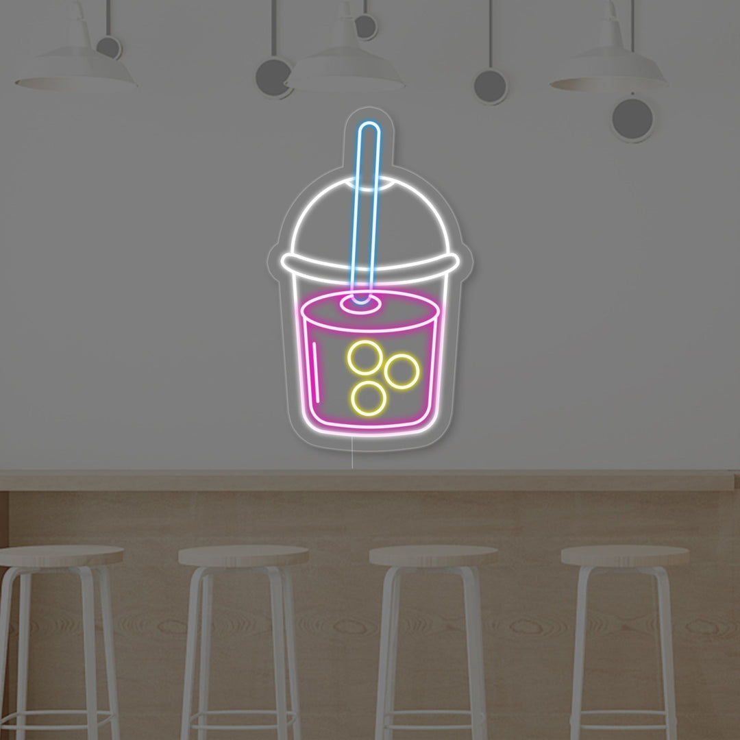 "Boba Tee Becher" Neonschrift