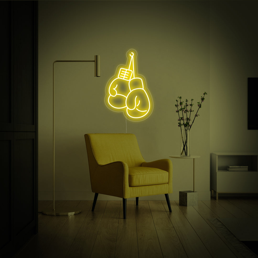"Boxhandschuhe" Neonschrift