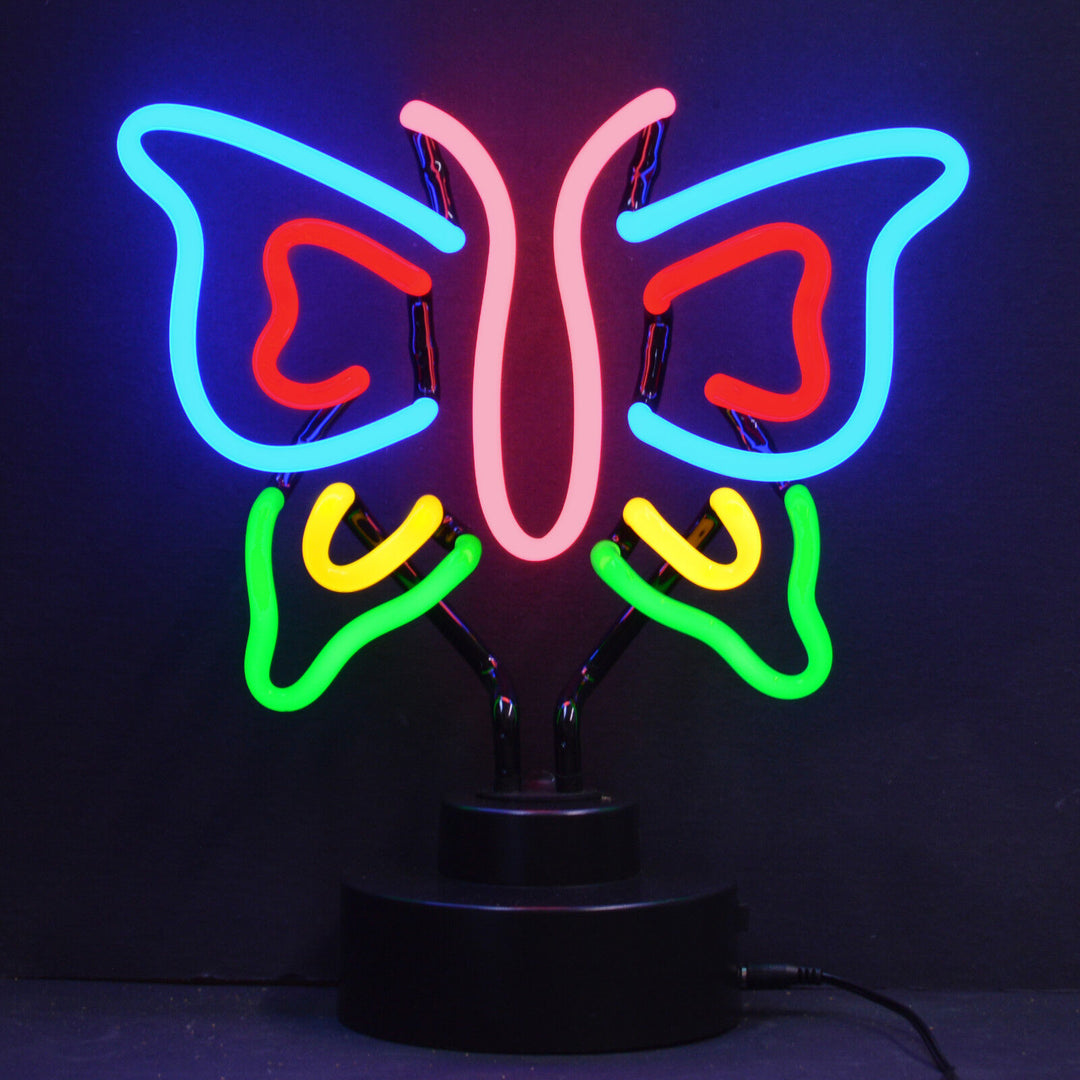 "Schmetterlings" Tisch-Neonschild, Glas-Neonschild, Neonschrift