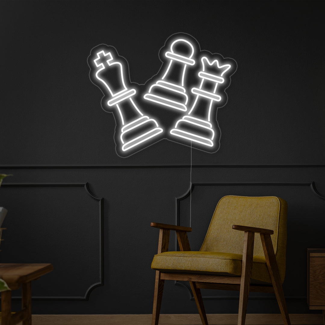 "Schach" Neonschrift
