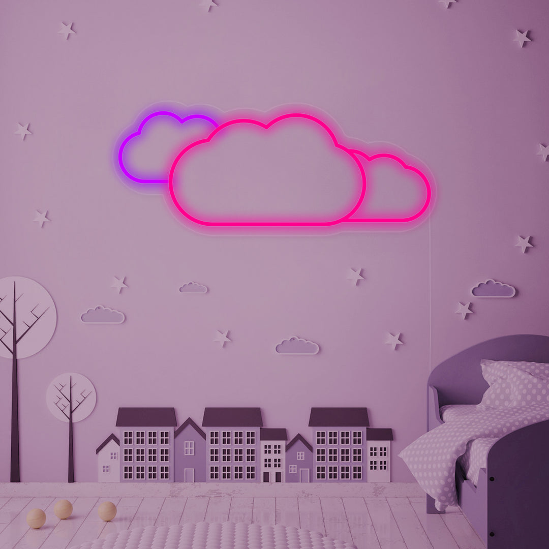 "Wolke, Kinderzimmer Dekoration" Neonschrift