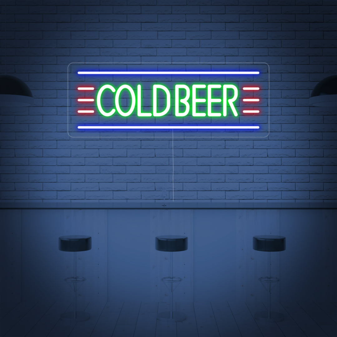 "Cold Beer" Neonschrift