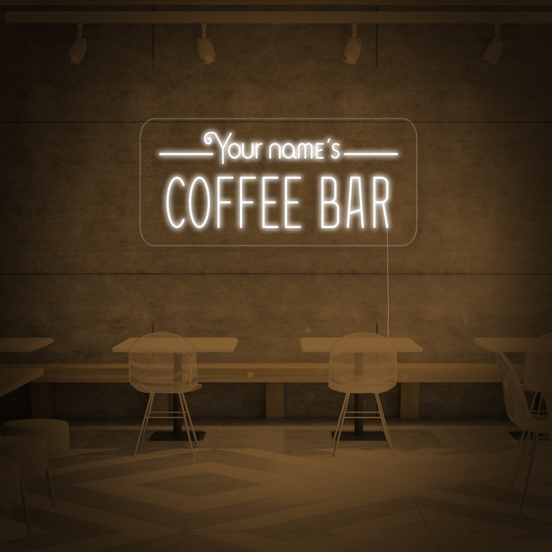 "Your Name's Coffee Bar" Neonschrift