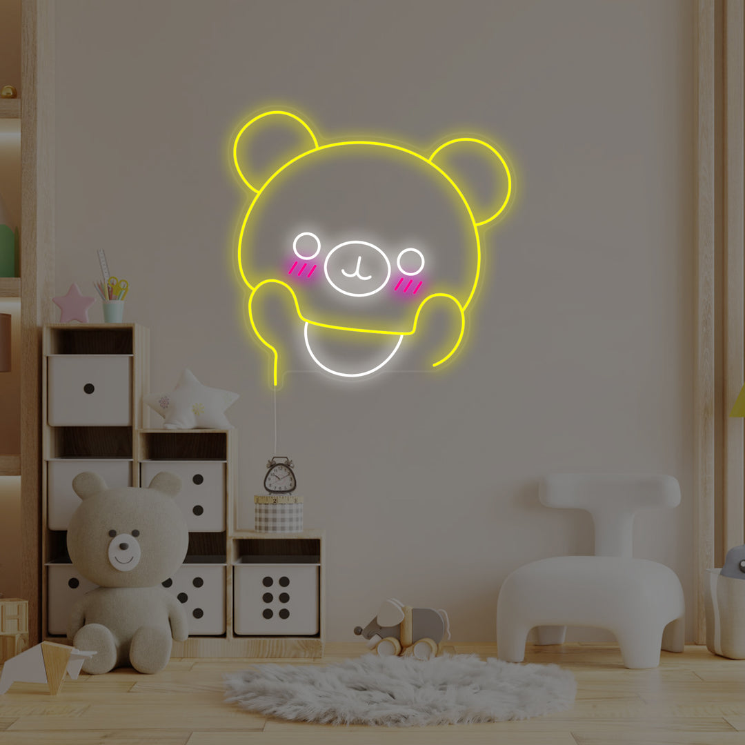 "Süßer Bär, Kinderzimmer Dekoration" Neonschrift