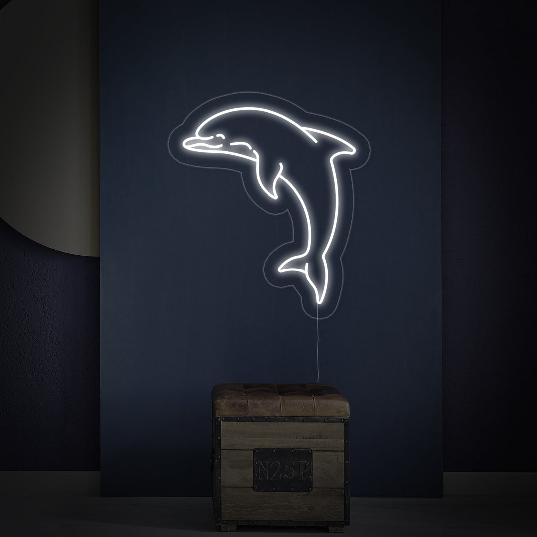 "Niedlicher Delfin" Neonschrift