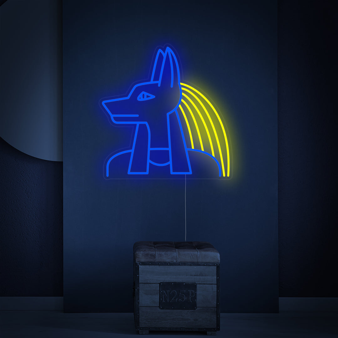 "Ägypten Anubis Gott" Neonschrift
