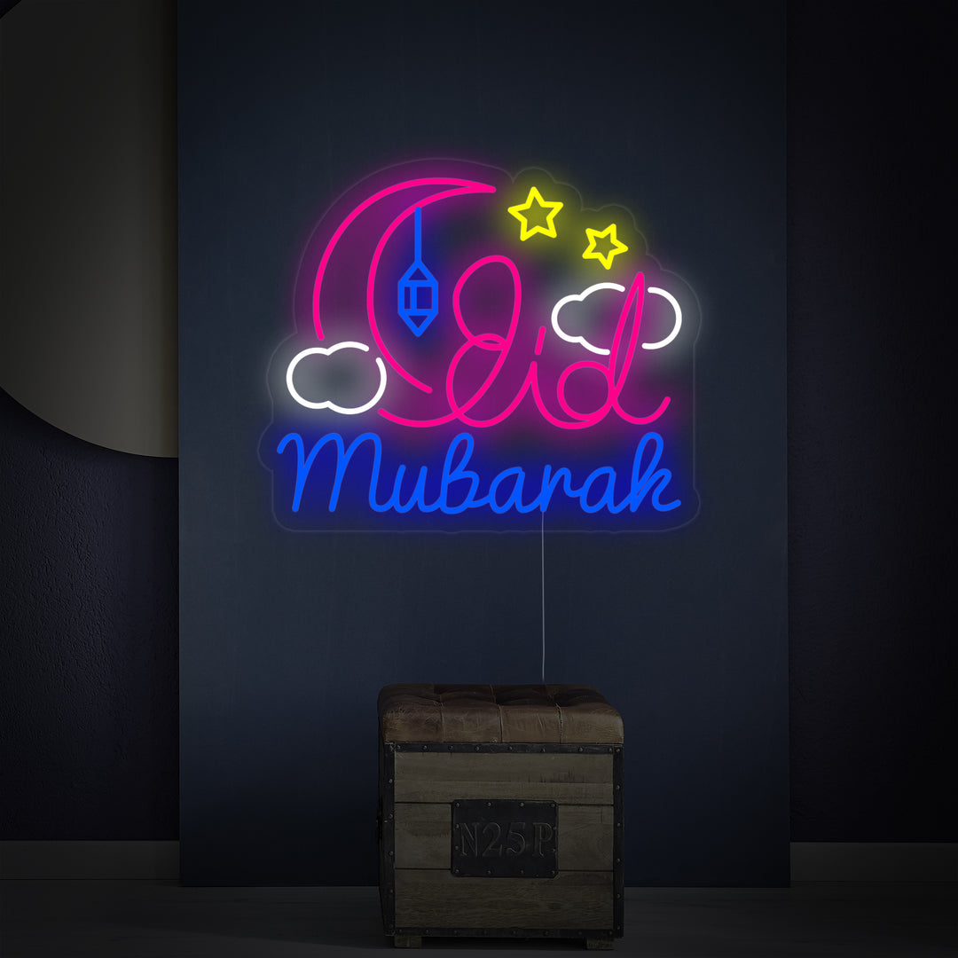 "Eid Mubarak" Neonschrift