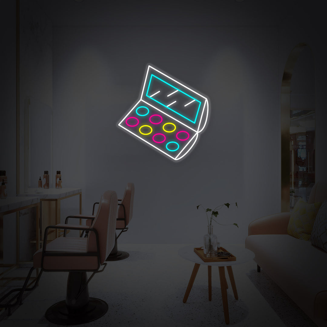 "Lidschatten Palette" Neonschrift