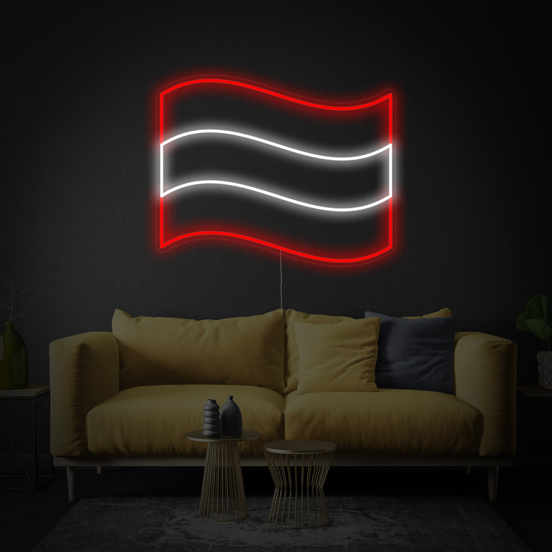"Flagge Österreichs" Neonschrift